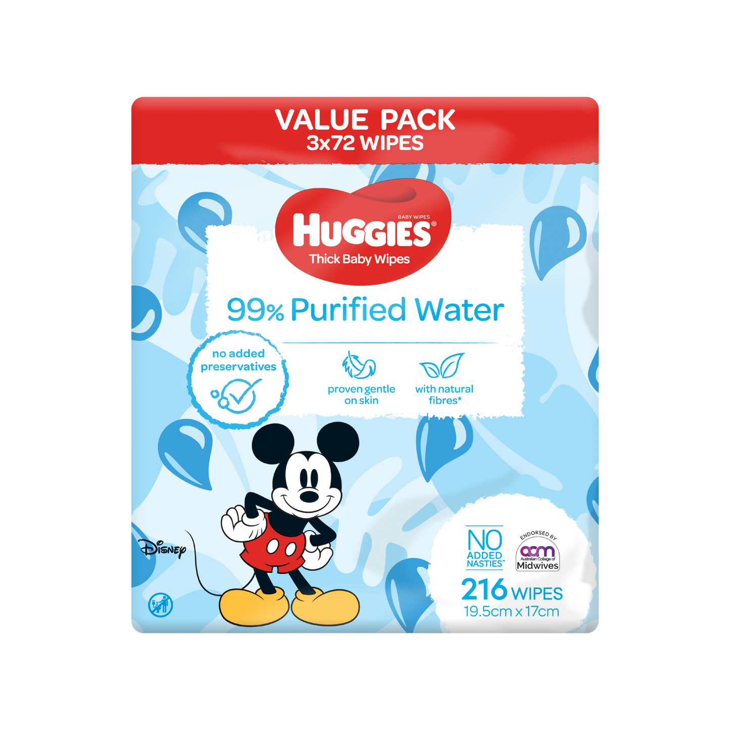 Huggies Thick Wipes 99% Purified Water