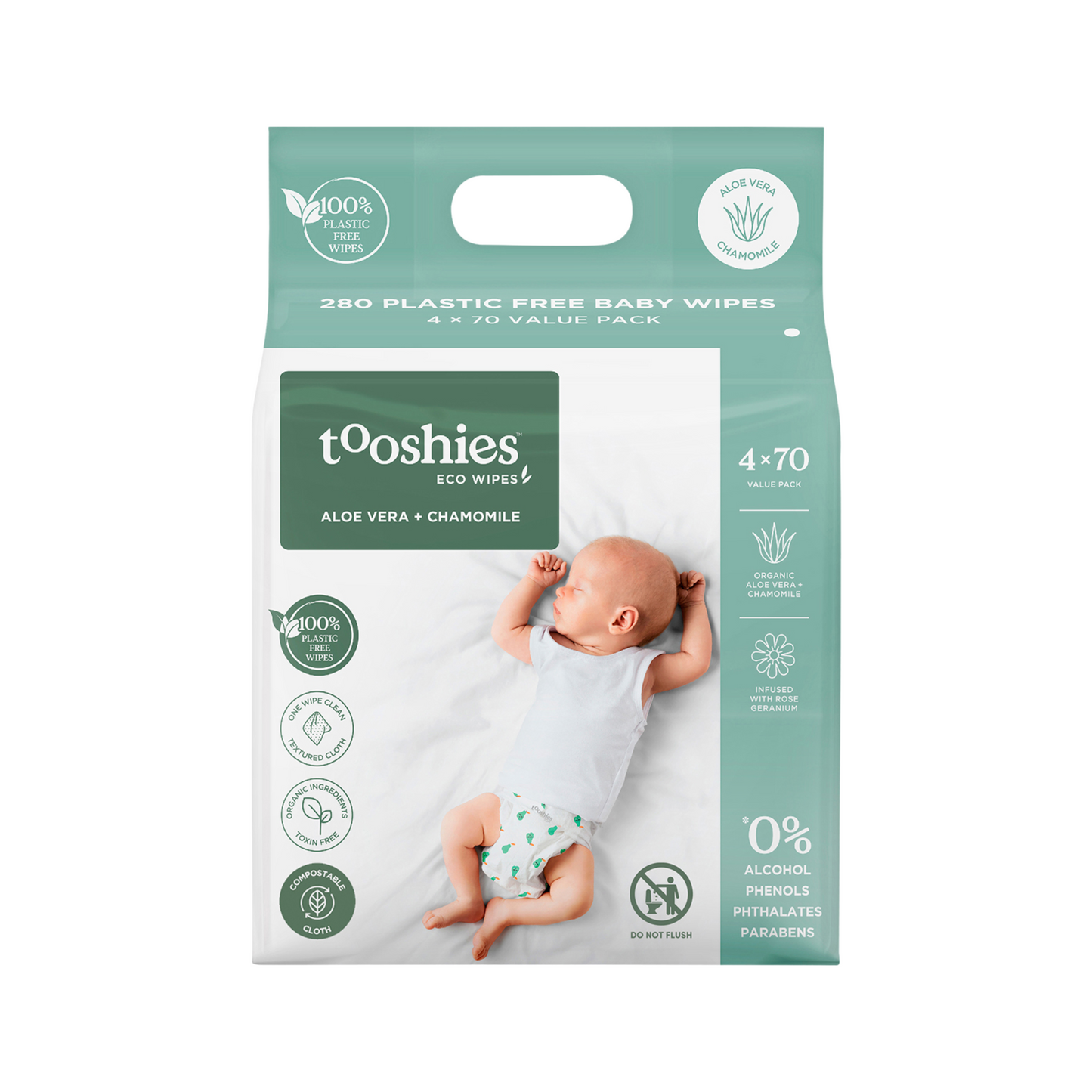 Tooshies - Eco Baby Wipes Aloe Vera & Chamomile