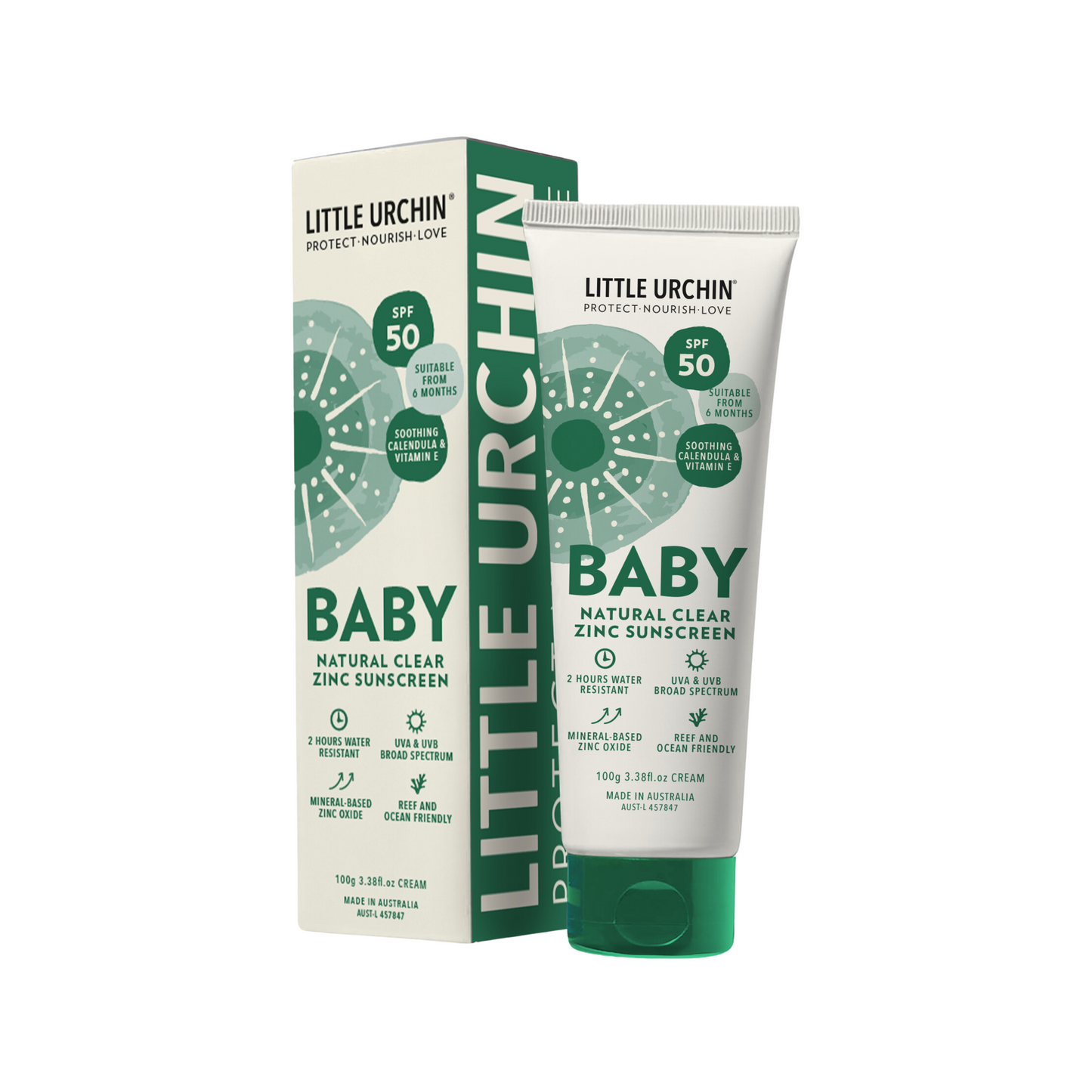 Little Urchin Baby Natural Clear Zinc Sunscreen - SPF 50