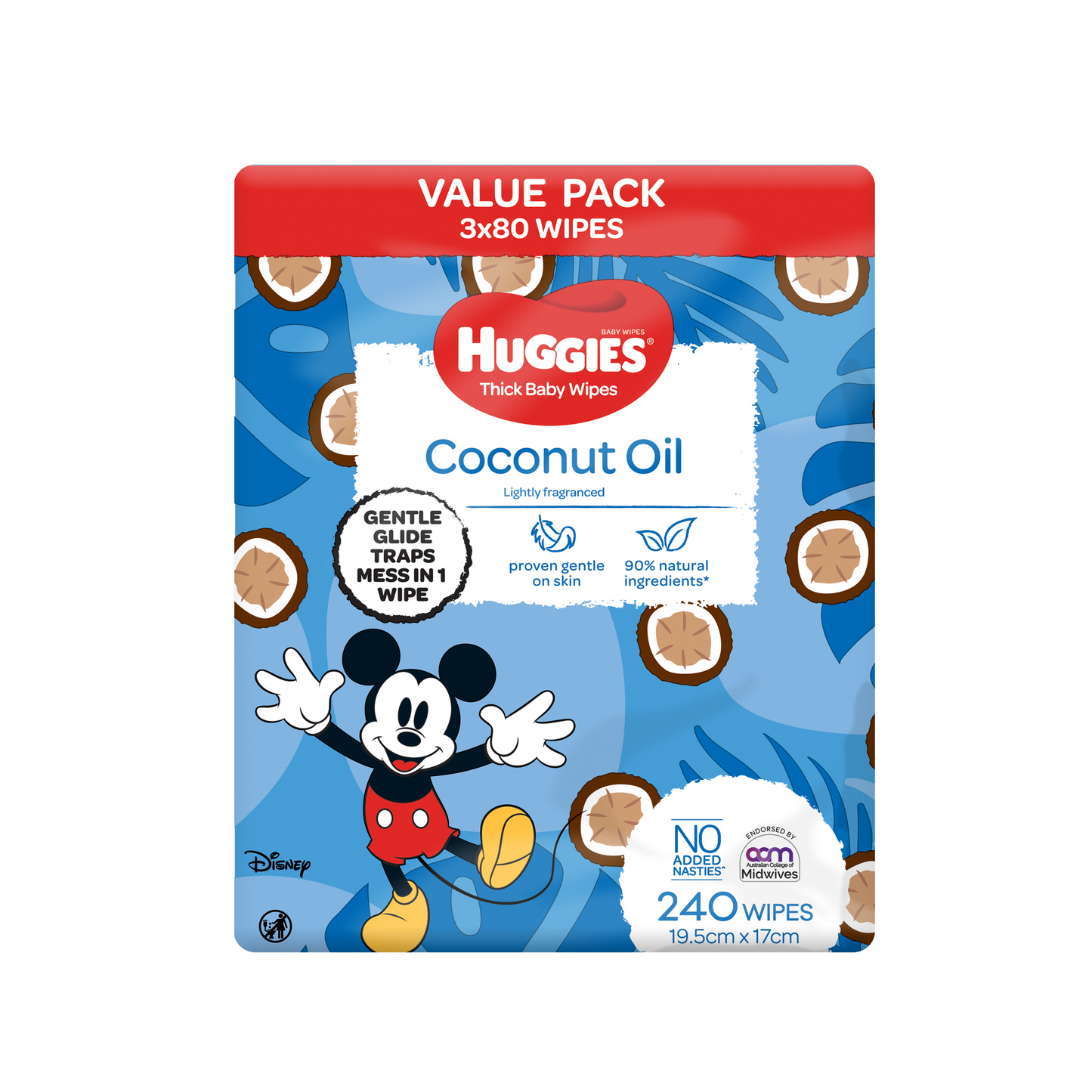 Huggies Thick Baby Wipes Coconut Oil